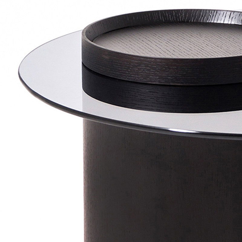 Modern Coffee Table Round Nesting Coffee Table with Storage Drawers Clearhalo 'Coffee & Accent Tables' 'Coffee Tables' 'coffee_tables' 'furn' 'furn_coffee_tables' 'Furniture' 'Living Room Furniture' 6654981
