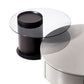 Modern Coffee Table Round Nesting Coffee Table with Storage Drawers Clearhalo 'Coffee & Accent Tables' 'Coffee Tables' 'coffee_tables' 'furn' 'furn_coffee_tables' 'Furniture' 'Living Room Furniture' 6654983