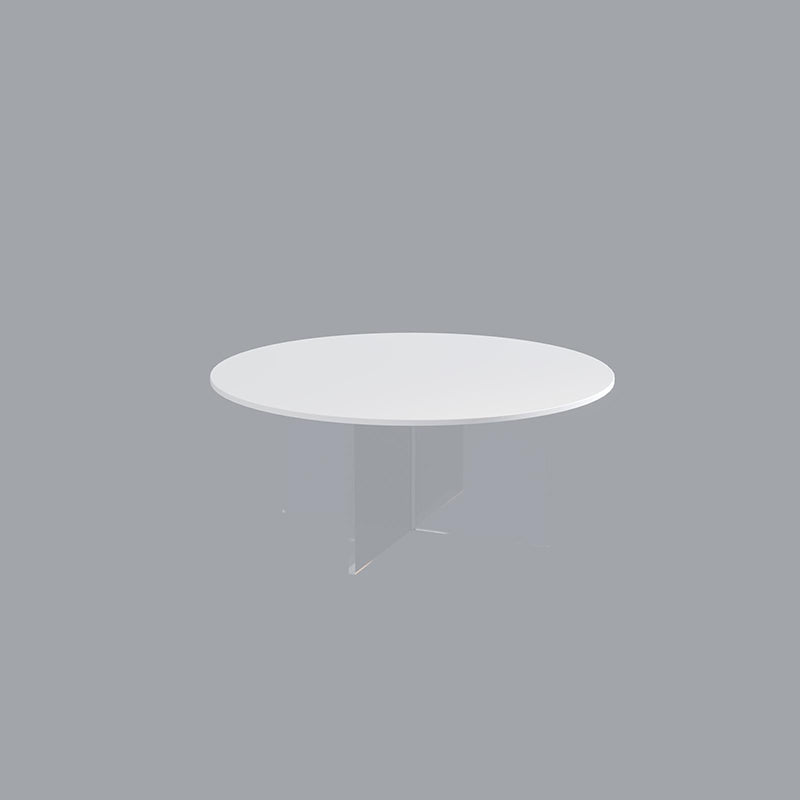 Table de cocktail en ardoise et acrylique Table basse ronde blanche moderne