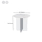 Table de cocktail en ardoise et acrylique Table basse ronde blanche moderne