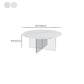 Table de cocktail en ardoise et acrylique Table basse ronde blanche moderne