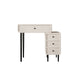 Vanity di trucco da tavolo in legno bianco bianco contemporaneo con cassetti