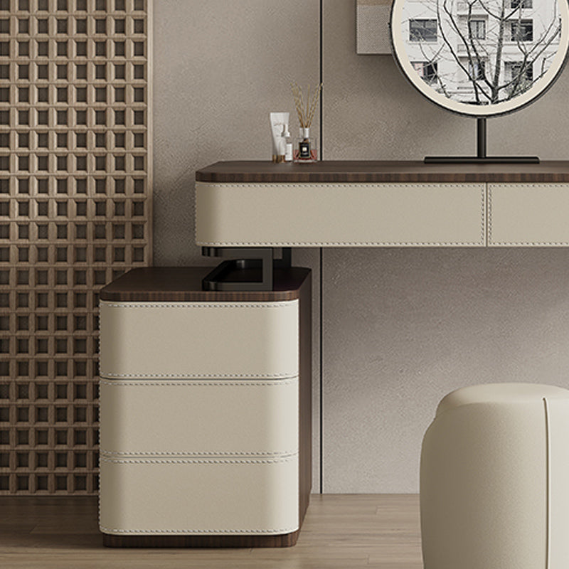 Wooden Make-up Vanity White Makeup Vanity Desk Table with Drawers Clearhalo 'Bedroom Furniture' 'furn' 'furn_makeup_vanities' 'Furniture' 'Makeup Vanities' 'makeup_vanities' 6655309