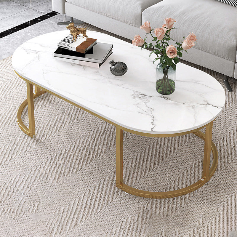 16"H Contemporary Coffee Table Single Wood Coffee Cocktail Table 47"L x 16"W x 16.5"H White Shelves Not Included Clearhalo 'Coffee & Accent Tables' 'Coffee Tables' 'coffee_tables' 'furn' 'furn_coffee_tables' 'Furniture' 'Living Room Furniture' 6655328