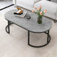 16"H Contemporary Coffee Table Single Wood Coffee Cocktail Table 39.5"L x 24"W x 16.5"H Dark Grey Shelves Not Included Clearhalo 'Coffee & Accent Tables' 'Coffee Tables' 'coffee_tables' 'furn' 'furn_coffee_tables' 'Furniture' 'Living Room Furniture' 6655332