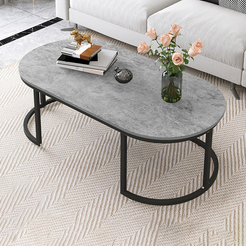 16"H Contemporary Coffee Table Single Wood Coffee Cocktail Table 39.5"L x 24"W x 16.5"H Dark Grey Shelves Not Included Clearhalo 'Coffee & Accent Tables' 'Coffee Tables' 'coffee_tables' 'furn' 'furn_coffee_tables' 'Furniture' 'Living Room Furniture' 6655332