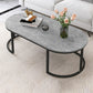 16"H Contemporary Coffee Table Single Wood Coffee Cocktail Table 47"L x 16"W x 16.5"H Dark Grey Shelves Not Included Clearhalo 'Coffee & Accent Tables' 'Coffee Tables' 'coffee_tables' 'furn' 'furn_coffee_tables' 'Furniture' 'Living Room Furniture' 6655334
