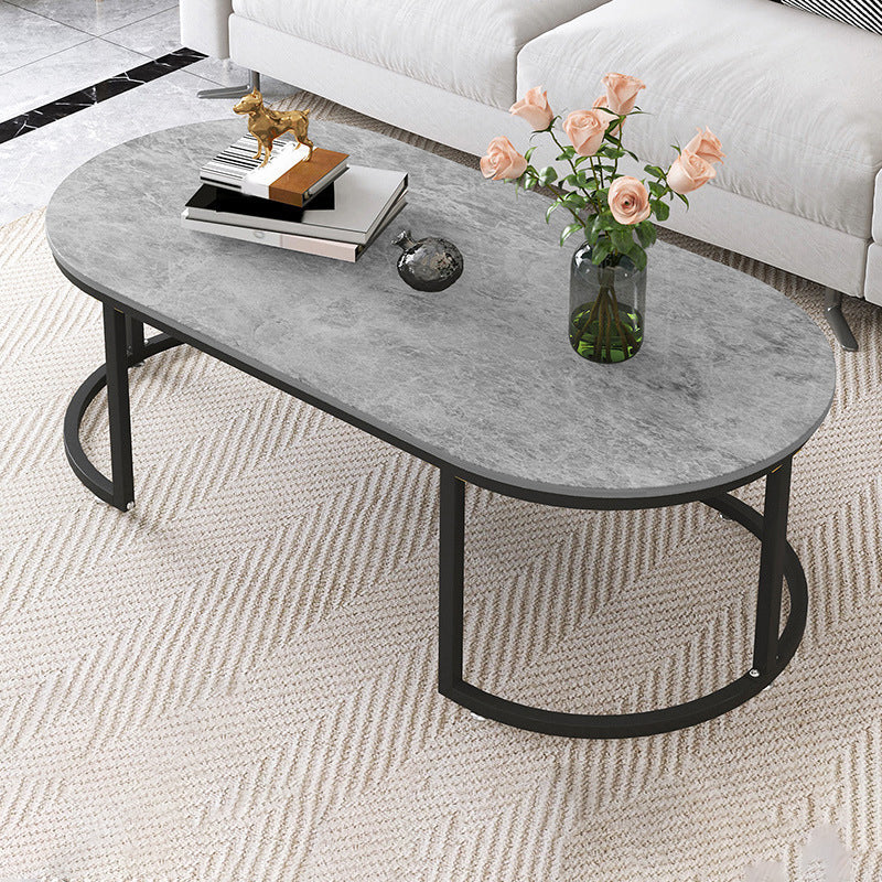 16"H Contemporary Coffee Table Single Wood Coffee Cocktail Table 47"L x 16"W x 16.5"H Dark Grey Shelves Not Included Clearhalo 'Coffee & Accent Tables' 'Coffee Tables' 'coffee_tables' 'furn' 'furn_coffee_tables' 'Furniture' 'Living Room Furniture' 6655334