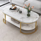16"H Contemporary Coffee Table Single Wood Coffee Cocktail Table 47"L x 24"W x 16.5"H Gloss White Shelves Included Clearhalo 'Coffee & Accent Tables' 'Coffee Tables' 'coffee_tables' 'furn' 'furn_coffee_tables' 'Furniture' 'Living Room Furniture' 6655342