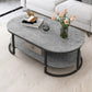 16"H Contemporary Coffee Table Single Wood Coffee Cocktail Table 39.5"L x 24"W x 16.5"H Dark Grey Shelves Included Clearhalo 'Coffee & Accent Tables' 'Coffee Tables' 'coffee_tables' 'furn' 'furn_coffee_tables' 'Furniture' 'Living Room Furniture' 6655346