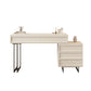 Contemporary Vanity Dressing Table in Beige with 2/5 Drawers