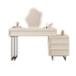 Contemporary Vanity Dressing Table in Beige with 2/5 Drawers
