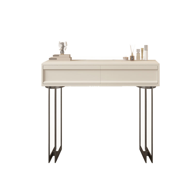 Contemporary Vanity Dressing Table in Beige with 2/5 Drawers