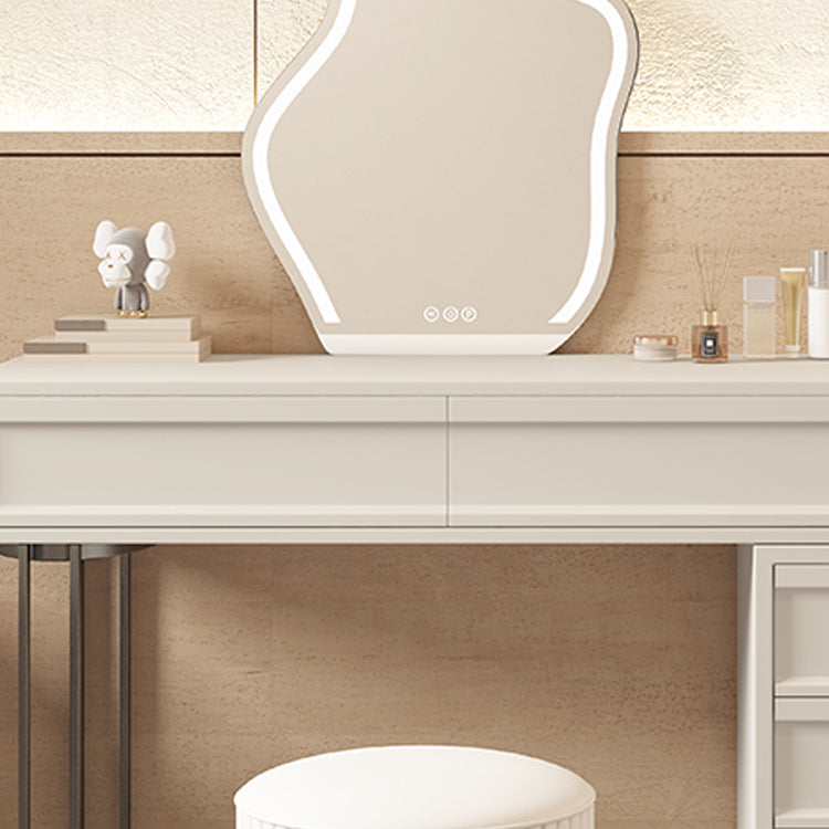 Contemporary Vanity Dressing Table in Beige with 2/5 Drawers