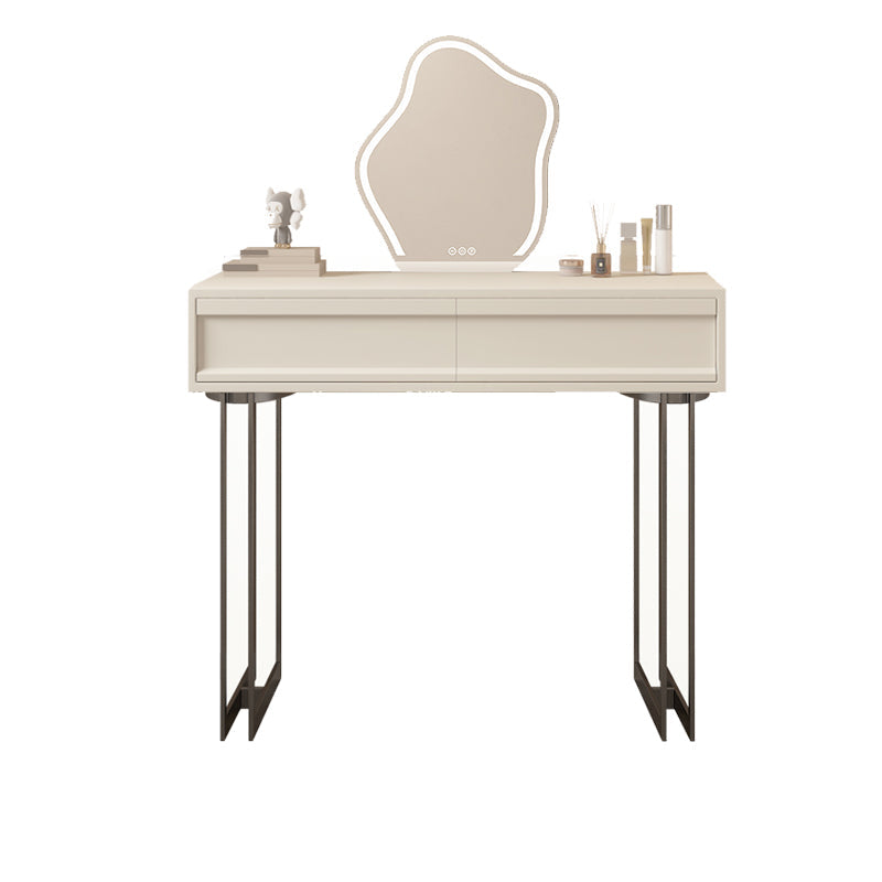 Contemporary Vanity Dressing Table in Beige with 2/5 Drawers