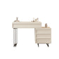 Tavolo da toeletta da vanità contemporanei a beige con 2/5 cassetti
