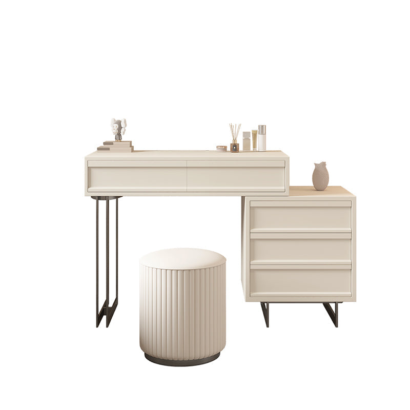 Tocador de tocador contemporáneo en beige con 2/5 cajones