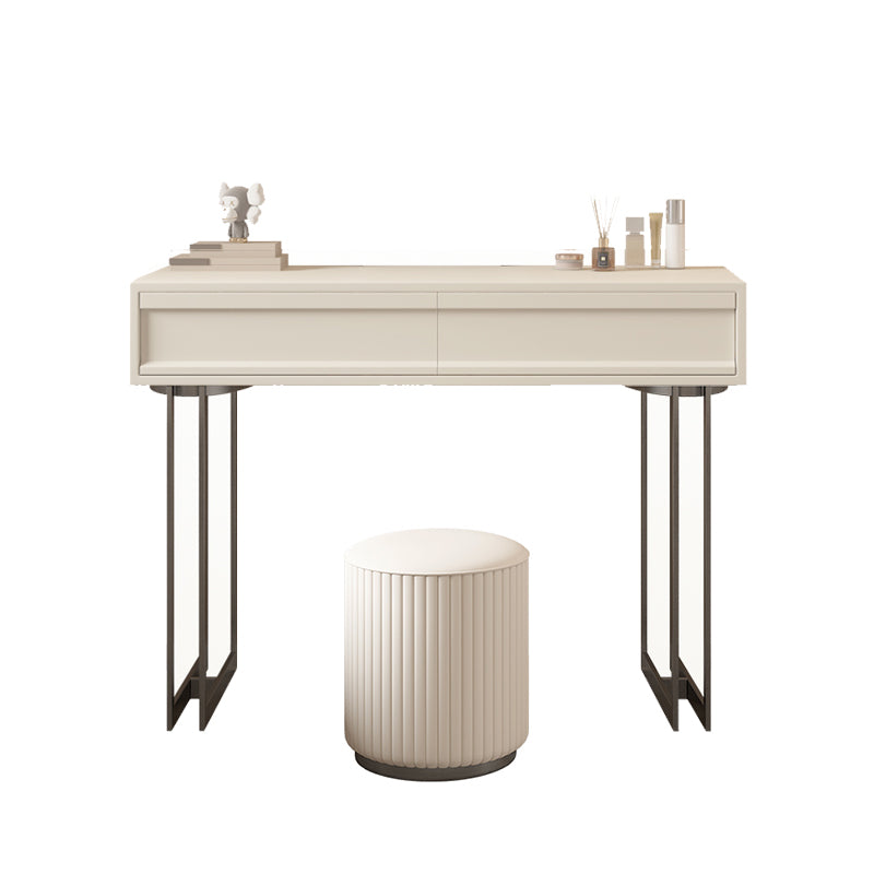 Contemporary Vanity Dressing Table in Beige with 2/5 Drawers