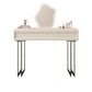 Contemporary Vanity Dressing Table in Beige with 2/5 Drawers