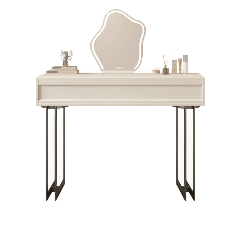Contemporary Vanity Dressing Table in Beige with 2/5 Drawers