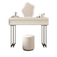 Contemporary Vanity Dressing Table in Beige with 2/5 Drawers