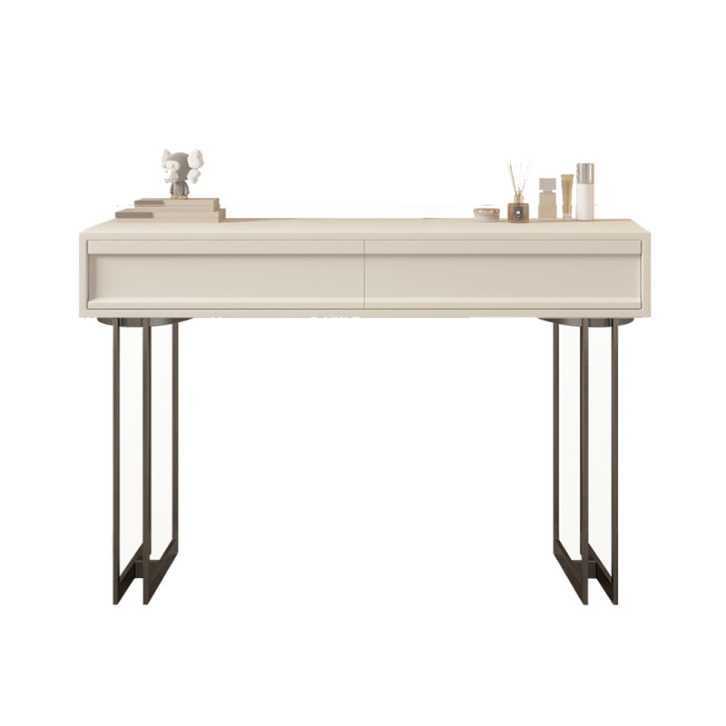 Contemporary Vanity Dressing Table in Beige with 2/5 Drawers