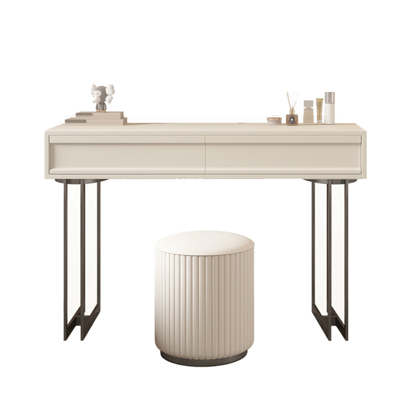 Contemporary Vanity Dressing Table in Beige with 2/5 Drawers
