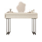 Contemporary Vanity Dressing Table in Beige with 2/5 Drawers