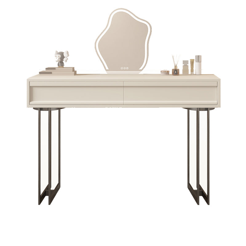 Contemporary Vanity Dressing Table in Beige with 2/5 Drawers