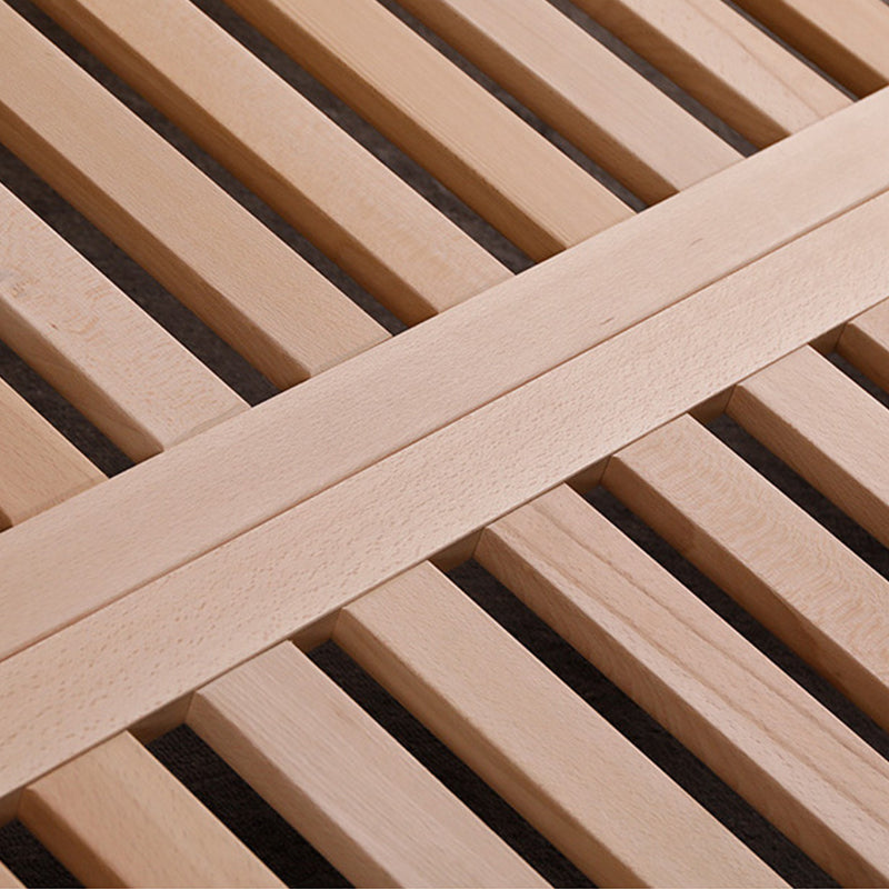 Pine Wood and Beech Slat Bed Foam Panel Modern Standard Bed Upholstered Headboard Clearhalo 'Bedroom Furniture' 'Beds' 'furn' 'furn_beds' 'Furniture' 6655533