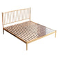 Gold Slat Bed Glam No Distressing Open-Frame Bed with Headboard Full XL Stainless Steel Single Bed Clearhalo 'Bedroom Furniture' 'Beds' 'furn' 'furn_beds' 'Furniture' 6655586