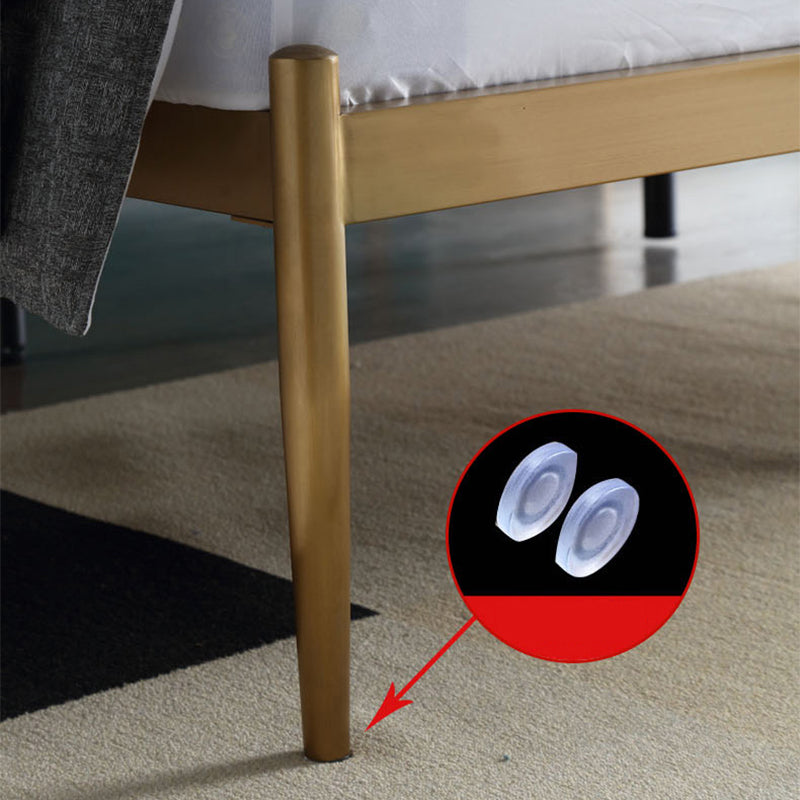 Gold Slat Bed Glam No Distressing Open-Frame Bed with Headboard Clearhalo 'Bedroom Furniture' 'Beds' 'furn' 'furn_beds' 'Furniture' 6655587