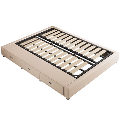 Colchón incluye plataforma cama de almacenamiento de marco de cama con cajones