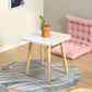 Modern Wood Side Table Bedroom No Distressing End Table with 4 Legs 16"L x 16"W x 9"H White Square Clearhalo 'Coffee & Accent Tables' 'Coffee Tables' 'coffee_tables' 'furn' 'furn_coffee_tables' 'Furniture' 'Living Room Furniture' 6655657