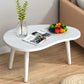 Modern Wood Side Table Bedroom No Distressing End Table with 4 Legs 24"L x 16"W x 16.5"H White Waist Round Clearhalo 'Coffee & Accent Tables' 'Coffee Tables' 'coffee_tables' 'furn' 'furn_coffee_tables' 'Furniture' 'Living Room Furniture' 6655659