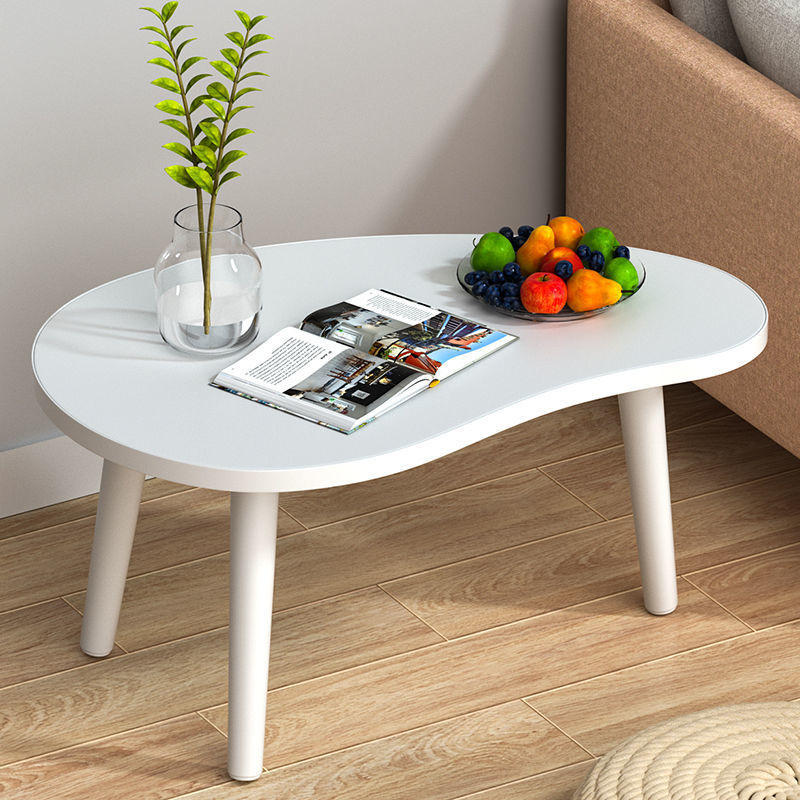 Modern Wood Side Table Bedroom No Distressing End Table with 4 Legs 24"L x 16"W x 16.5"H White Waist Round Clearhalo 'Coffee & Accent Tables' 'Coffee Tables' 'coffee_tables' 'furn' 'furn_coffee_tables' 'Furniture' 'Living Room Furniture' 6655659