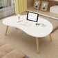 Modern Wood Side Table Bedroom No Distressing End Table with 4 Legs White Waist Round Clearhalo 'Coffee & Accent Tables' 'Coffee Tables' 'coffee_tables' 'furn' 'furn_coffee_tables' 'Furniture' 'Living Room Furniture' 6655666