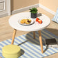 Modern Wood Side Table Bedroom No Distressing End Table with 4 Legs 16"L x 16"W x 12"H White Round Oval Clearhalo 'Coffee & Accent Tables' 'Coffee Tables' 'coffee_tables' 'furn' 'furn_coffee_tables' 'Furniture' 'Living Room Furniture' 6655670