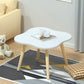 Modern Wood Side Table Bedroom No Distressing End Table with 4 Legs 16"L x 16"W x 9"H White Free Form Clearhalo 'Coffee & Accent Tables' 'Coffee Tables' 'coffee_tables' 'furn' 'furn_coffee_tables' 'Furniture' 'Living Room Furniture' 6655672