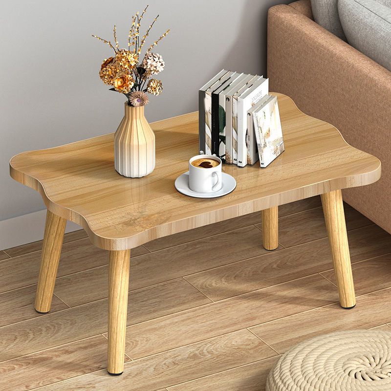 Modern Wood Side Table Bedroom No Distressing End Table with 4 Legs Natural Clearhalo 'Coffee & Accent Tables' 'Coffee Tables' 'coffee_tables' 'furn' 'furn_coffee_tables' 'Furniture' 'Living Room Furniture' 6655683