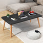 Modern Wood Side Table Bedroom No Distressing End Table with 4 Legs 24"L x 16"W x 12"H Black Curved Angle Rectangle Clearhalo 'Coffee & Accent Tables' 'Coffee Tables' 'coffee_tables' 'furn' 'furn_coffee_tables' 'Furniture' 'Living Room Furniture' 6655684