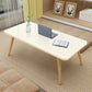 Modern Wood Side Table Bedroom No Distressing End Table with 4 Legs 39"L x 18"W x 16"H Natural Curved Angle Rectangle Clearhalo 'Coffee & Accent Tables' 'Coffee Tables' 'coffee_tables' 'furn' 'furn_coffee_tables' 'Furniture' 'Living Room Furniture' 6655692
