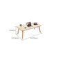 Modern Wood Side Table Bedroom No Distressing End Table with 4 Legs Clearhalo 'Coffee & Accent Tables' 'Coffee Tables' 'coffee_tables' 'furn' 'furn_coffee_tables' 'Furniture' 'Living Room Furniture' 6655723