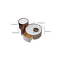 Contemporary Round Coffee Table Leather and Stone Coffee or End Table Drum Clearhalo 'Coffee & Accent Tables' 'Coffee Tables' 'coffee_tables' 'furn' 'furn_coffee_tables' 'Furniture' 'Living Room Furniture' 6655766