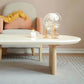 Solid Wood Oval Side Table Modern Living Room End Table with 2 Legs Clearhalo 'Coffee & Accent Tables' 'Coffee Tables' 'coffee_tables' 'furn' 'furn_coffee_tables' 'Furniture' 'Living Room Furniture' 6655774