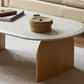 Solid Wood Oval Side Table Modern Living Room End Table with 2 Legs Clearhalo 'Coffee & Accent Tables' 'Coffee Tables' 'coffee_tables' 'furn' 'furn_coffee_tables' 'Furniture' 'Living Room Furniture' 6655777