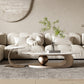 Glam Slate Pedestal Coffee Table Oval White Coffee Table Set Clearhalo 'Coffee & Accent Tables' 'Coffee Tables' 'coffee_tables' 'furn' 'furn_coffee_tables' 'Furniture' 'Living Room Furniture' 6655794