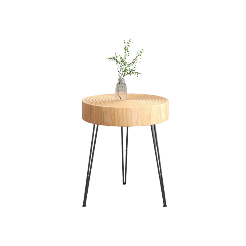 Contemporary Cocktail Table Round Solid Wood Coffee Cocktail Table 16"L x 16"W x 18"H Clearhalo 'Coffee & Accent Tables' 'Coffee Tables' 'coffee_tables' 'furn' 'furn_coffee_tables' 'Furniture' 'Living Room Furniture' 6655800