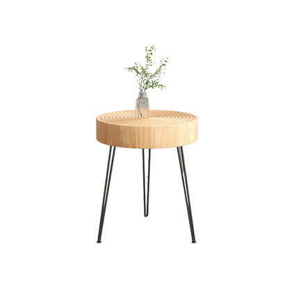 Contemporary Cocktail Table Round Solid Wood Coffee Cocktail Table 16"L x 16"W x 18"H Clearhalo 'Coffee & Accent Tables' 'Coffee Tables' 'coffee_tables' 'furn' 'furn_coffee_tables' 'Furniture' 'Living Room Furniture' 6655800