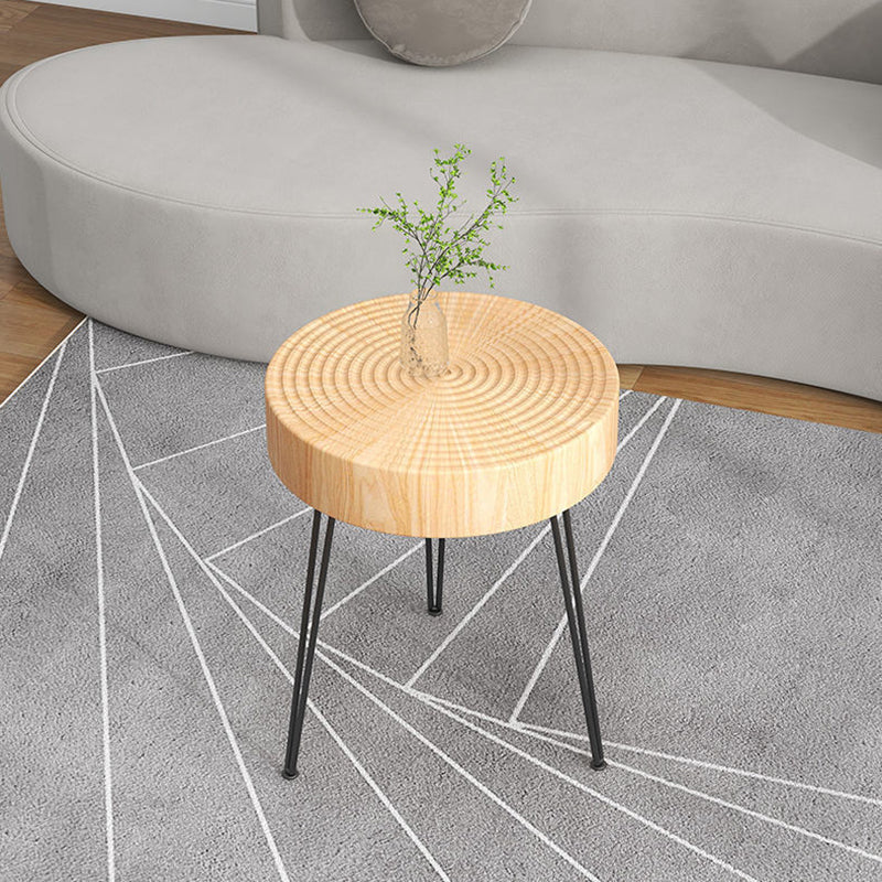 Contemporary Cocktail Table Round Solid Wood Coffee Cocktail Table Clearhalo 'Coffee & Accent Tables' 'Coffee Tables' 'coffee_tables' 'furn' 'furn_coffee_tables' 'Furniture' 'Living Room Furniture' 6655811